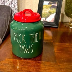 Rae Dunn Christmas Dog Treat Canister